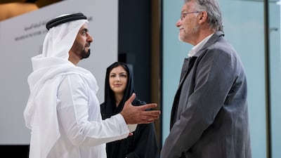 Sheikh Saif bin Zayed, Deputy Prime Minister and Minister of Interior, attends the talk by global healthcare expert Lucien Engelen at the Majlis Mohammed bin Zayed. Photo: Wam