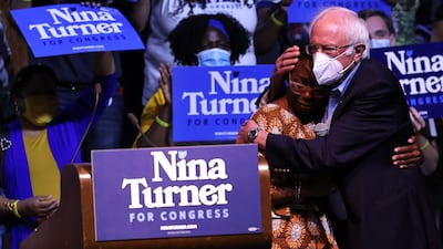 US Congressional Candidate Nina Turner lost despite support from such leaders as Senator Bernie Sanders. Getty Images