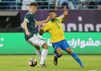 The Manchester City striker Gabriel Jesus talks to The National in Abu Dhabi about the Premier League title race. Reuters