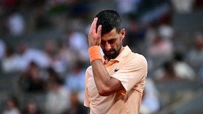 Serbia's Novak Djokovic after his shock defeat to Brazil's Joao Fonseca in Paris. AFP