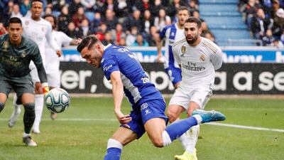Alaves' Lucas Perez scored his side's equaliser in a 2-1 defeat to Real Madrid. EPA