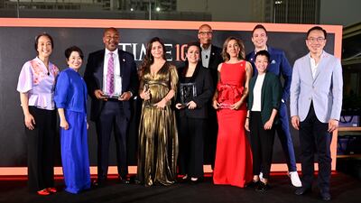The second batch of recipients as part of the inaugural Time100 Impact Awards along with 'Time' magazine representatives in Singapore.