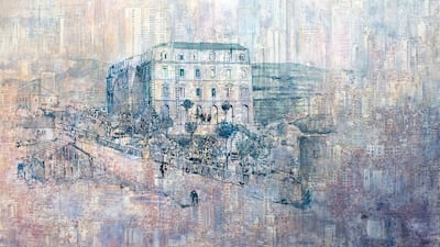 ‘Witness’, a recreation of Grand Sofar as it used to be, with faint outlines of Beirut