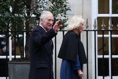 King Charles waves as he departs The London Clinic. Reuters