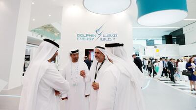 Delegates at the Dolphin Energy display at Adipec 2015. Christopher Pike / The National