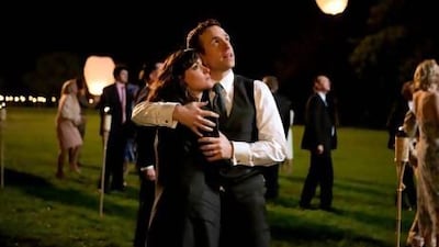 Rose Byrne and Rafe Spall in a scene from I Give It A Year. Courtesy Studio Canal