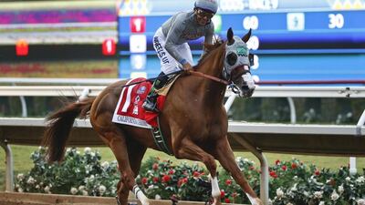 In his Pacific Classic victory at Del Mar, California Chrome and Victor Espinoza produced arguably the finest race of the year. Lenny Ignelzi / AP Photo