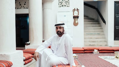 Emirati tour guide and camel farm owner Ahmed Al Jafflah works at the Sheikh Mohammed Cultural Centre for Understanding, offering tours in Dubai, introducing visitors and residents to the nation's traditions. Anna Nielsen / The National
