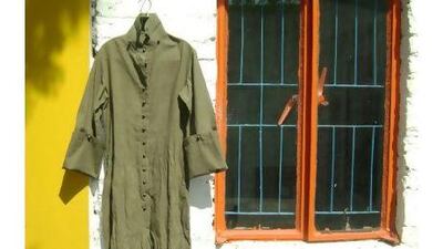 An olive-coloured malkha tunic. Photos courtesy Mayank Mansingh Kaul