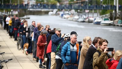 The cetacean was found on Sunday injured and beached on concrete by the river in west London. Reuters