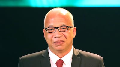 Egyptian actor Sherif Desoky receives an award for Best Actor during the closing ceremony of the 40th Cairo International Film Festival. Photo / EPA