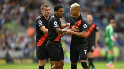 Allan 9 – An excellent performance from the midfielder. Got the better of Mac Allister to begin the attack for Townsend’s shot in the 30th minute. Was the instigator for Gray’s first-half goal with a perfectly weighted pass for Everton’s summer signing. Minutes later, he followed that with a lovely backheel into Calvert Lewin’s path. Getty