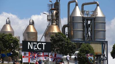 England supporters at Mount Maunganui. AFP
