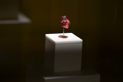 The Timur Ruby with royal inscriptions. Khushnum Bhandari / The National