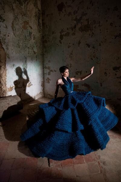 A dress from Rami Kadi's autumn/winter 2021 collection, Dessiner le Vide. Courtesy Rami Kadi