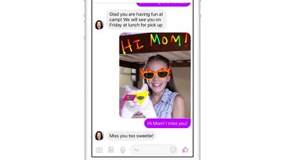 This photo provided by Facebook demonstrates Facebook's new Messenger app for kids on an iPhone. (Courtesy of Facebook via AP)