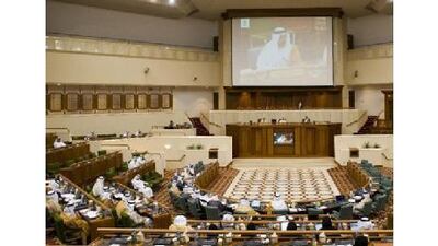 The Federal National Council in session this April. Lauren Lancaster / The National