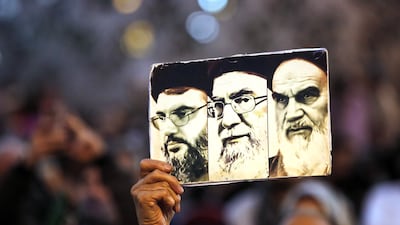 Hezbollah and Iran supporters in Tehran on Friday. EPA