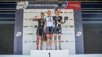 Dubai resident Helle Bachofen von Echt, left, qualified for cycling's UCI World Championships for Amateurs to be held in Slovenia in August. Courtesy PromoSeven