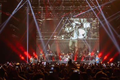 Maroon 5 on stage at the Coca-Cola Arena on June 14, 2019. Courtesy Coca-Cola Arena