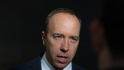 Matt Hancock, a former UK cabinet minister and now reality-TV star. Getty