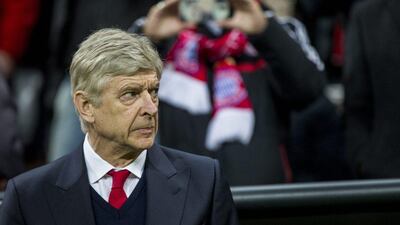 Arsene Wenger witnessed his Arsenal side get beaten 5-1 by Bayern Munich in the first leg of the Uefa Champions League last-16 on Wednesday night. Marc Mueller / Getty Images