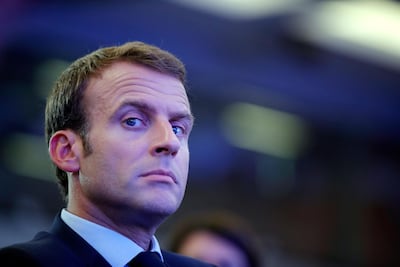 French President Emmanuel Macron pictured on May 30, 2018. Philippe Wojazer /Pool via AP Photo)