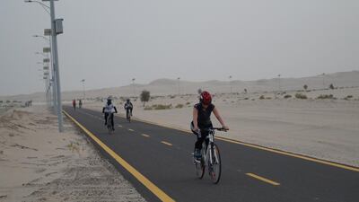 A dedicated cycle track outside Abu Dhabi allows athletes to train in safety. Photo: Courtesy Al Wathba Cycle Challenge