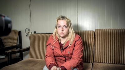 Cassandra Bodart, a Belgian former ISIS supporter, speaks at Roj Camp in north-eastern Syria, March 6, 2019. Campbell MacDiarmid for The National