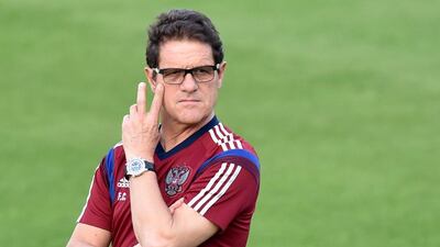 A section of Russian football fans have taken pro-active action hoping to remove Fabio Capello from his position as national team coach. Kirill Kudryavtsev / AFP