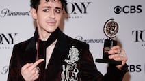 Moroccan-American actor Ali Louis Bourzgui with his Tony Award for Best Performance by an Actor in a Featured Role in a Musical for The Lost Boys. Reuters
