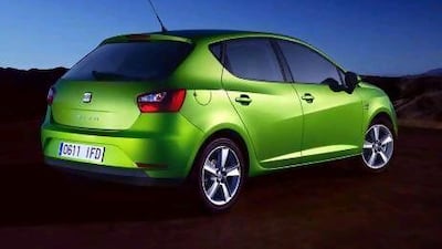 The 2012 SEAT Ibiza five-door has a chassis that it shares with the Volkswagen Polo. At cruising speed on the motorway, it's surprisingly refined. Courtesy SEAT