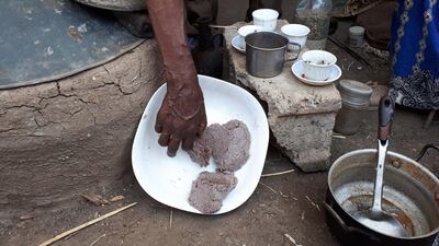 The only food that has been provided to the refugees in Hamadyet reception area. Many people consider it inedible and the quantities are insufficient quantity. Crystal VanLeeuwen / MSF