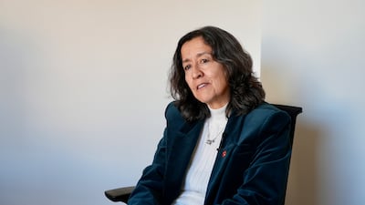 Janti Soeripto, the president and chief executive of Save the Children US, speaks to The National photo: Nilanjana Gupta / The National