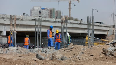 The economic downturn has meant 2,000 foreign construction workers in Oman have not been paid for up to four months. Thomas Imo / Photothek via Getty Images