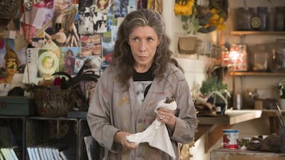 A handout photo of Lily Tomlin in the Netflix original series "Grace and Frankie." (Melissa Moseley / Netflix)