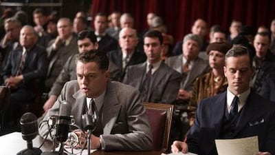 From left, Leonardo DiCaprio as J Edgar Hoover and Armie Hammer as Clyde Tolson in J. Edgar.
