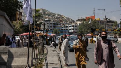 The streets of Kabul one day after the US fully withdrew. Stefanie Glinski / The National