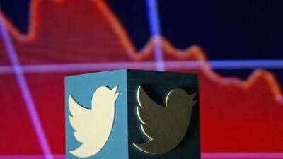 A 3D printed Twitter logo. The company signed a deal with AWS to power its feeds. Dado Ruvic / Reuters