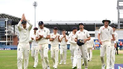 England leave the field after winning the second Test against Pakistan at Headingley. Gareth Copley / Getty Images