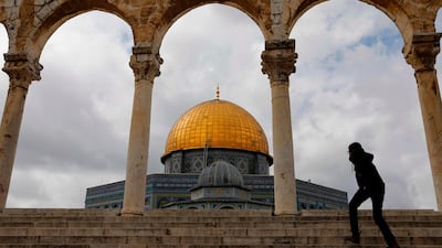 A picture taken on March 1, 2019 shows the Dome of the Rock at al-Aqsa Mosque compound in the Old City of Jerusalem. AFP