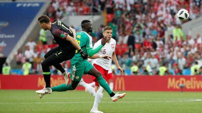 Senegal's M'Baye Niang goes past Poland's goalkeeper Wojciech Szczesny on his way to scoring the decisive goal in the clash between the two teams. Christian Hartmann / Reuters