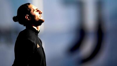 Adrien Rabiot feeling the heat during training. Getty