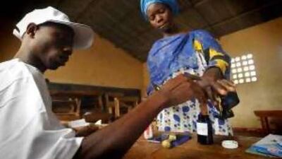 A purple ink-stained finger signified that somebody voted but few such examples could be seen in Bujumbura and rural areas around the capital.