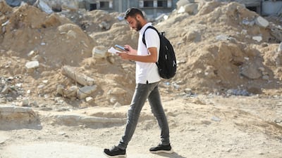 Students in Gaza tried to continue their studies, with limited internet connection and access to electricity, during the Israel-Hamas war. Getty Images
