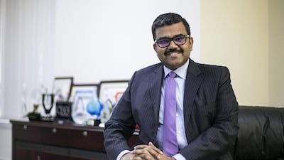 Promoth Manghat funds a mini hospital in his home town in India. Mona Al Marzooqi / The National