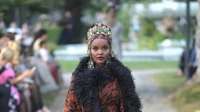 Halima Aden, pictured walking for Dolce & Gabbana, has called for more Muslim stylists in the fashion industry.