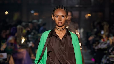 A caped outfit with shorts at the Valentino spring/summer 2022 show