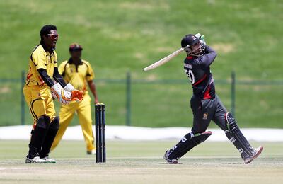 UAE batsman Shaiman Anwar in action during a Twenty20 international against Papua New Guinea in 2017. Pawan Singh / The National