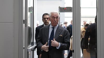 Roger Stone, a former adviser and confidante to former president Donald Trump, arrives in Washington. AFP
